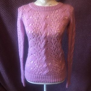 S Delia's Light Purple Shimmery Knit Sweater